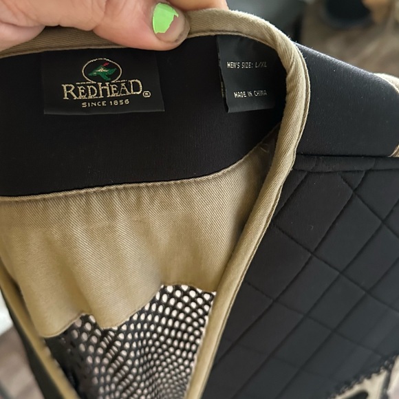 RedHead Tan & Black Sleeveless Zip Up Hunting Vest L/XL - Picture 4 of 6